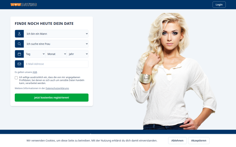 wowdating.de Erfahrungen & Bewertungen Webseite Screenshot