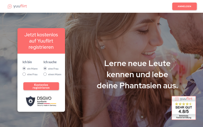 yuuflirt.net Erfahrungen & Bewertungen Webseite Screenshot